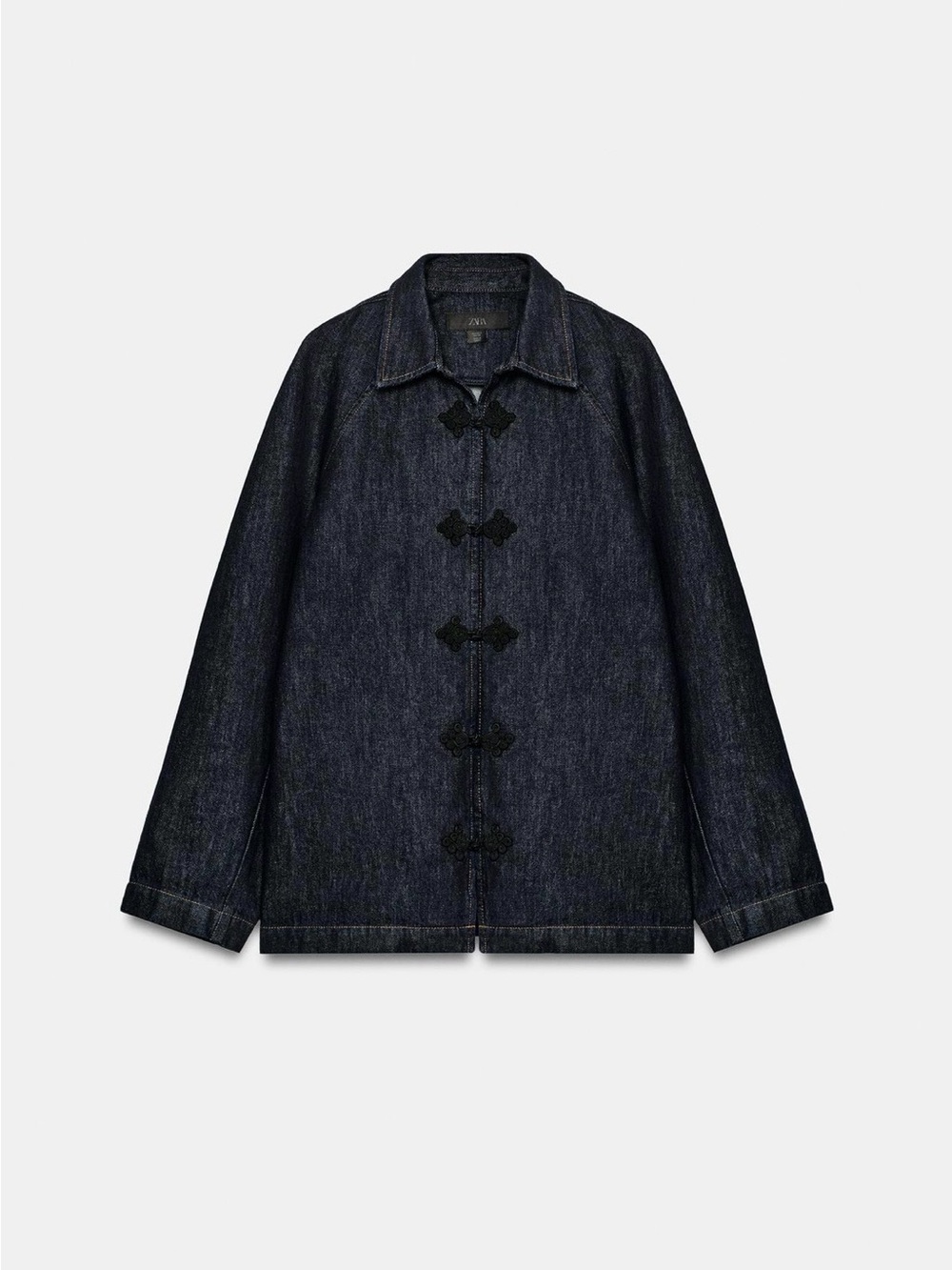 BNWT Zara ZW Collection Denim Chinese Tang Jacket